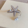 Silver Starfish Cuff