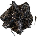Bandana Print Fabric Pearl Bow Hair Claw Clip 2 Styles view 5