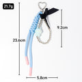 Blue Paracord Bunny Bead Bag Charm Heart Clasp Ring view 4