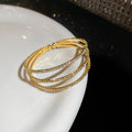 Rhinestone Cross Open Cuff Bracelet Multi Layer 7 Styles view 8