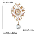 Ornate Pearl Teardrop Brooch With Hanging Gray Pearl view 5