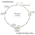 Wavy Toggle Necklace with Crystal Eye and Pearl in Three Finishes view 6