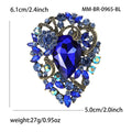 Heart Crystal Filigree Brooch in Twelve Colors for Jackets Scarves and Lapels view 10