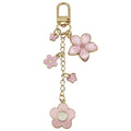 Pink and Blue Blossom Butterfly Metal Clasp Keychain Pair view 5