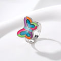 Silver Tone Multicolor Shape Adjustable Fashion Rings view 6