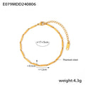 Rhombus Link Chain Necklace Bracelet Gold Silver Metal view 6