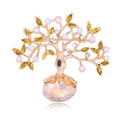 Money Tree Crystal Pearl Look Four Designs Metal Brooch Pin view 8