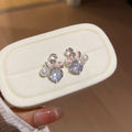 Crystal Flower Cluster Stud Earrings in Three Colors view 8