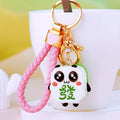 Panda Mahjong Charm Keychains with Clasps and Braided Wrist Loops view 10