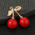 Resin Cherry Charm Pendant With Gold-Tone Leaf Solid And Glitter Colors view 8