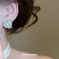 Crystal Heart and Butterfly Silver Tone Stud Earrings view 4