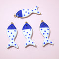 Polka Dot Enamel Fish Charms in Eight Color Options view 6