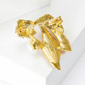 Red Enamel Goldfish Brooch Pearl Back Crystal Head view 3