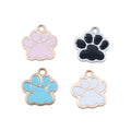 Gold Tone Paw Print Enamel Charms in Four Pastel Colors view 5