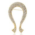 Crystal Ribbon Loop Brooch Decorative Lapel Pin For Jackets And Scarves view 1