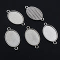 Double Loop Oval Metal Connector Trays in Three Finishes view 3