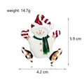 Christmas Snowman Enamel Metal Brooch Pin for Jackets and Lapels view 2