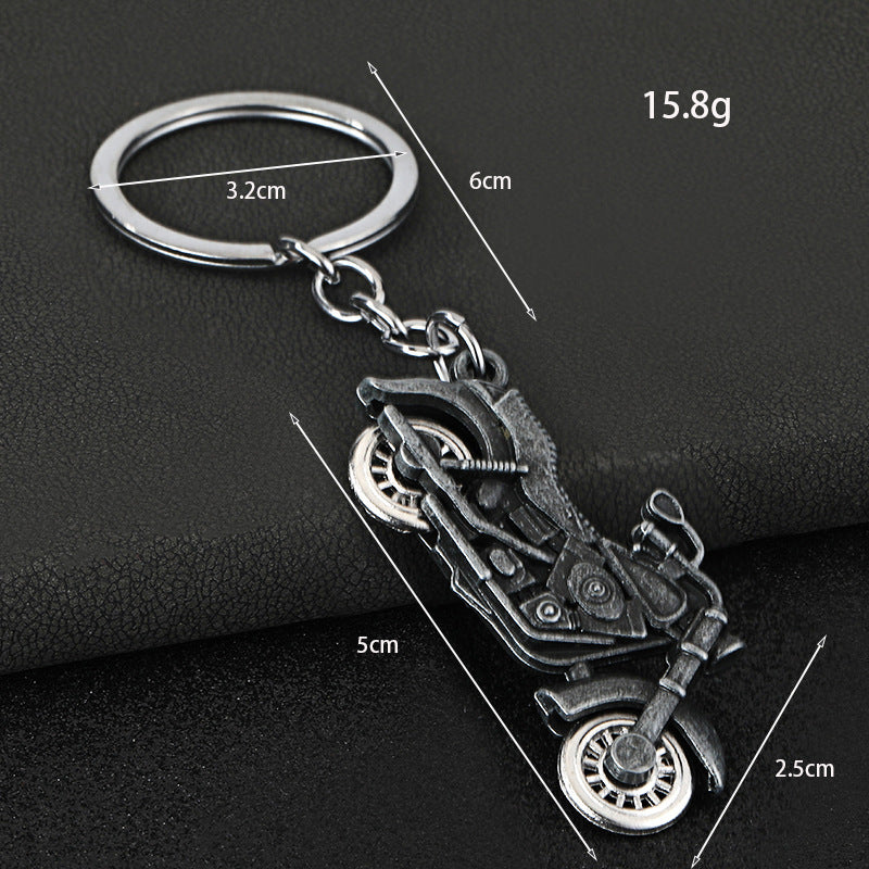 Motorcycle Wheel Zinc Alloy Keychain Moving Wheel Pendant Accessory