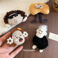 Plush Fabric Cartoon Character Face Brooch Pins 2 Styles view 2