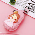 Leather Pumpkin Carriage and Princess Zip Key Pouches in Pink and Fuchsia view 8