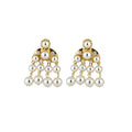 Tiered Pearl Chandelier Stud Earrings Fashion Jewelry Accessory view 5