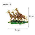Giraffe Enamel Metal Brooch Pin for Jackets and Lapels view 2