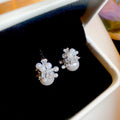 Gold and Silver Tone Pearl Firework Cluster Stud Earrings view 7