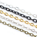 Flattened Oval Link Metal Chain in Two Sizes and Five Finishes view 5