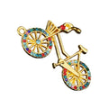 Rhinestone Bicycle Charm Pendant Gold Tone And Silver Tone Five Styles view 5