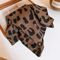 Oversized Satin Bow Hair Claw In Black White Polka Dot Or Brown Leopard view 8