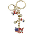Fourth of July Patriotic Enamel Keychains in 10 Designs view 5