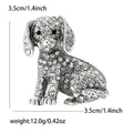 Crystal Dog Brooch In 2 Styles With Polished Metal And Decorative Details view 4