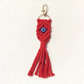 Macrame Evil Eye Tassel Clip Keychains in Seven Colors view 4
