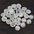 Round Floral Resin Cabochons in Eleven Pastel Color Options view 10