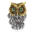 Owl Metal Brooch Pin for Jackets and Lapels Pictured Design view 1