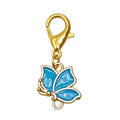 Enamel Butterfly Charm Keychain Gold Clasp Six Colors view 6