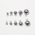 Polished Metal Ball Charms in Ten Size and Finish Options view 2