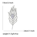 Crystal Feather Leaf Brooch for Jackets Scarves and Coats view 6