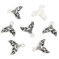 Enamel Whale Tail Charms in Six Colors and Two Metal Tones view 11