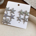 Butterfly Stud Earring Sets in Color and Silver Tone view 7