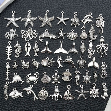 Antique Silver Starfish and Seahorse Metal Charms with 117 Listed Options