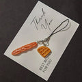 Mini Baguette Croissant Waffle Bread Phone Charms 3 Styles view 7