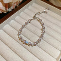 Assorted Pearl Zirconia Silver Bracelets Fifteen Designs view 7
