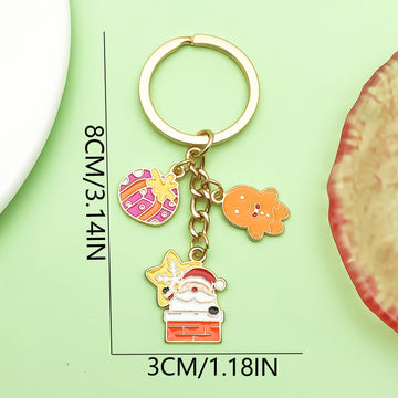 Christmas Charm Keychains Featuring Red Bow Across 81 Pictured Variations
