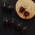 Dripping Anatomical Heart Drop Earrings in Six Color and Hook Finishes view 2