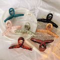 Cross Knot Plastic Hair Claw Clips Assorted Colors view 1