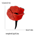 Acrylic Enamel Rose Brooch Black Center Seven Colors view 8