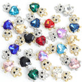 Crystal Heart Teddy Bear Jewelry Components For DIY Earrings And Bracelets Charms view 5