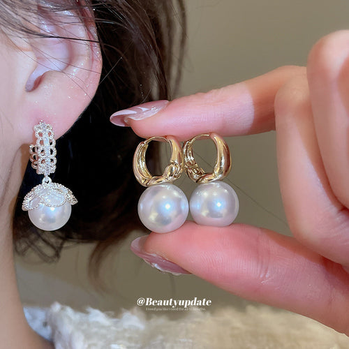 Pearl Hoops displayed in a close product view