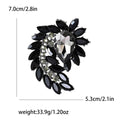 Teardrop Crystal Leaf Brooch with Faceted Stones for Jackets and Scarves view 11
